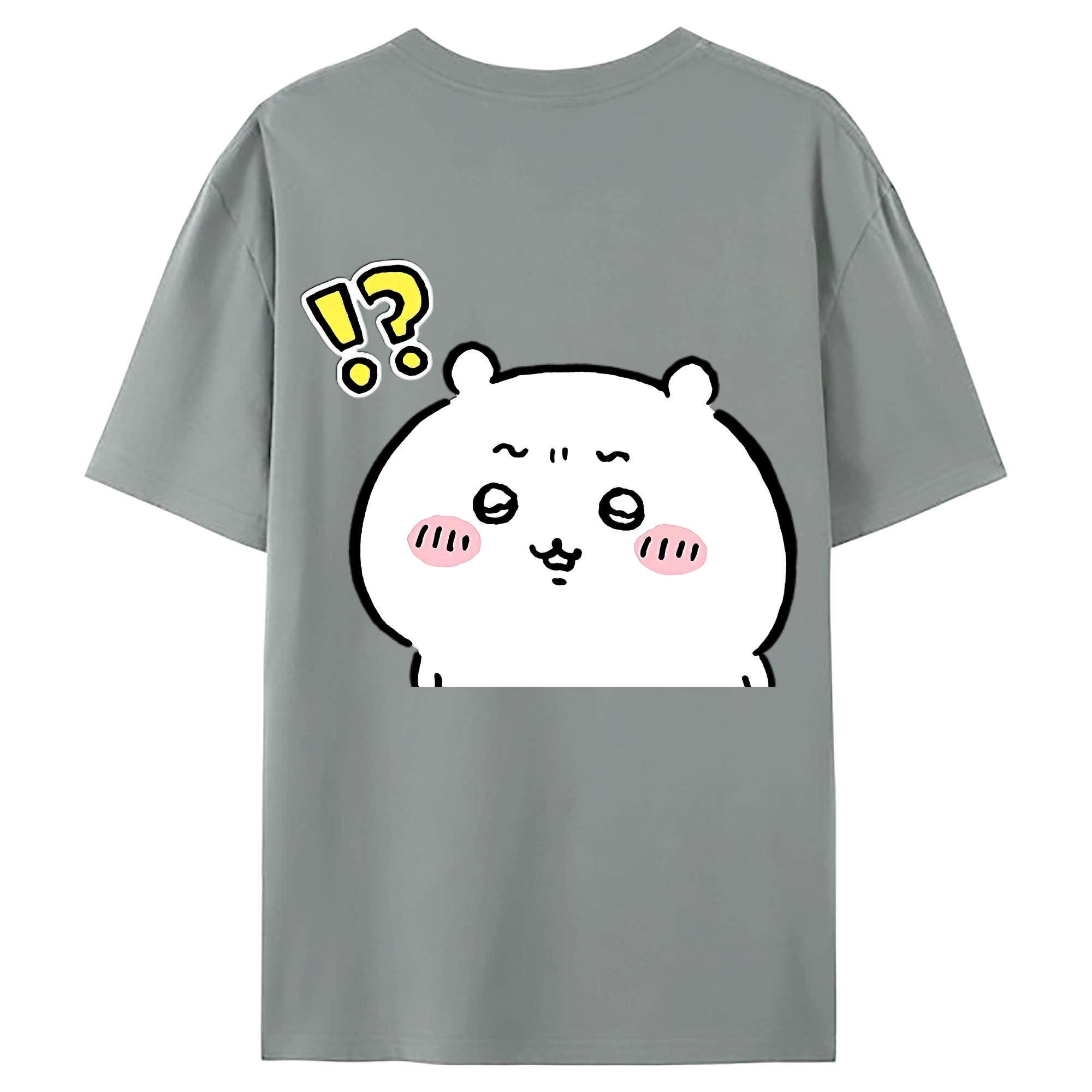 （画像用） ちいかわ ちいかわ Chii-kawa chiikawa 綿100％ メンズ半袖Tシャツ（バックプリント） 通気性